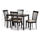 Baxton Studio Minette Sand Upholstered Espresso Finished Wood 5-Piece Dining Set 153-9397-8026 - alternate 3